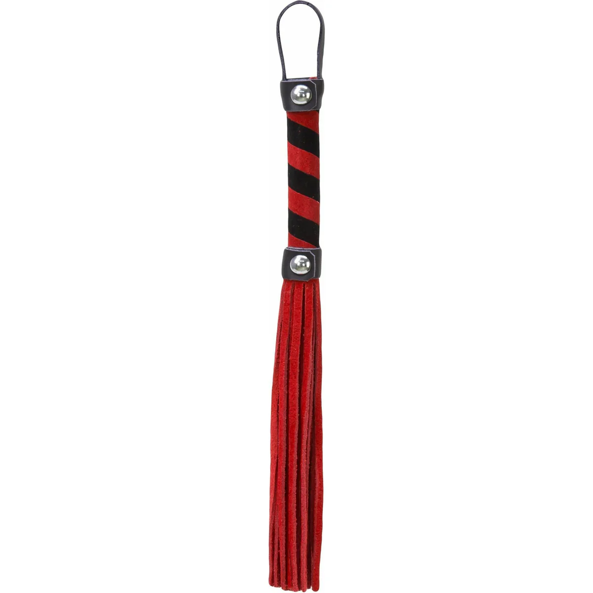 Punishment Small Whip - Red with Red and Black Handle