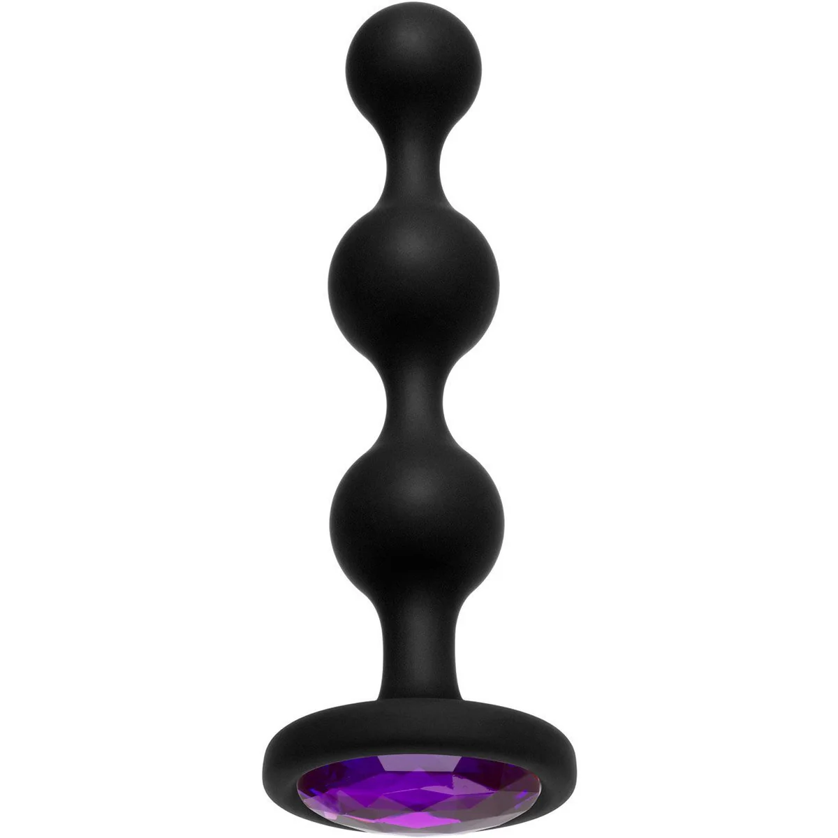 Doc Johnson Booty Bling Jeweled Silicone Beads - Purple