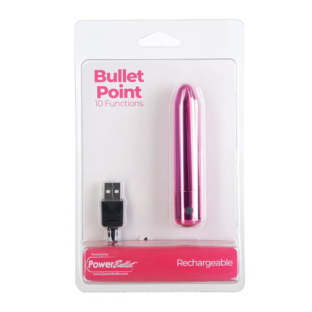 PowerBullet Bullet Point – Bullet Vibrator – USB Rechargeable – Pink