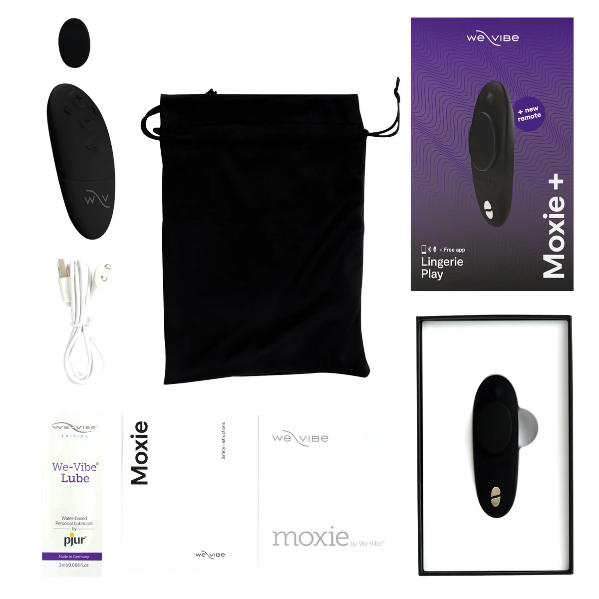 We-Vibe Moxie+ - Wearable Clitoral Vibrator – Black