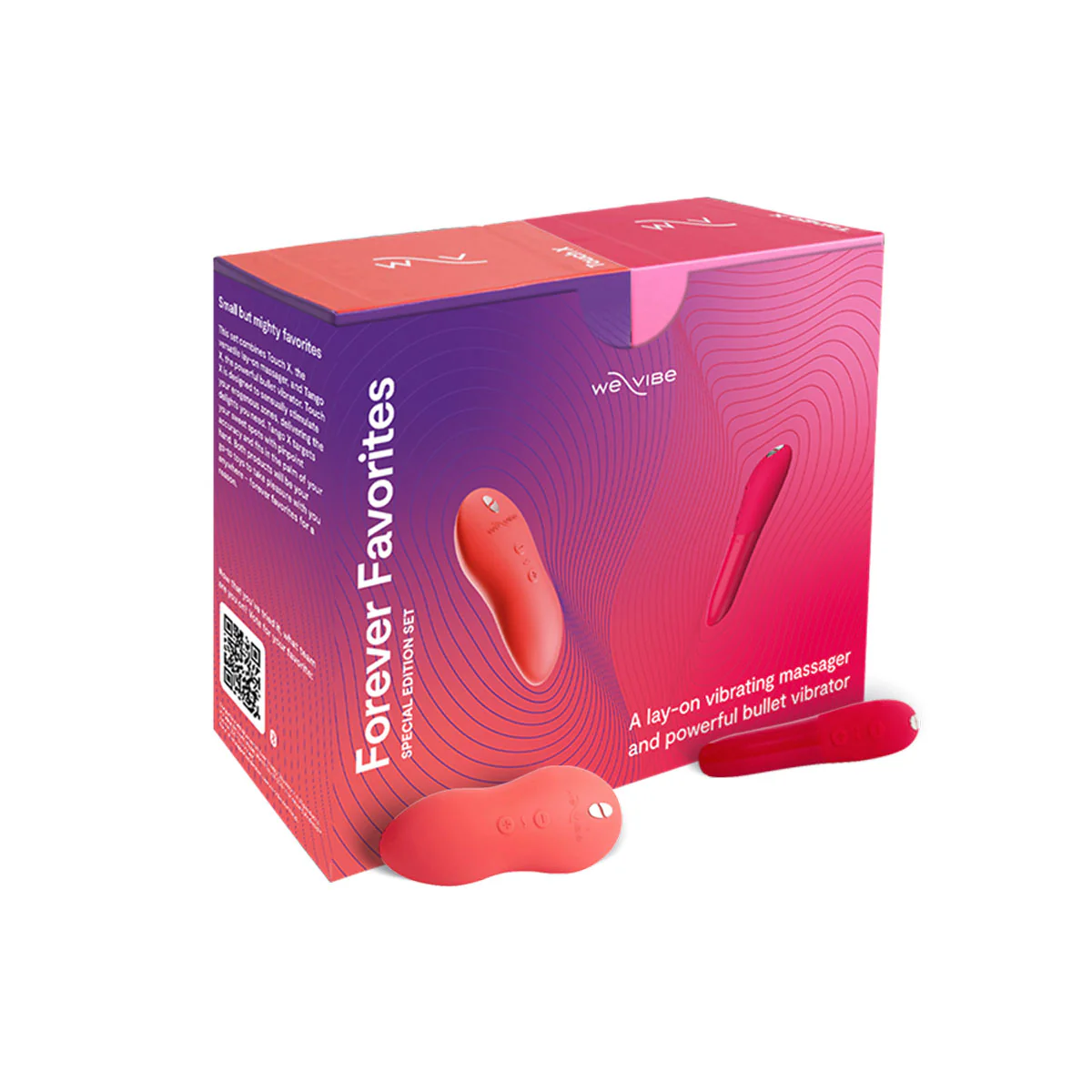 We-Vibe - Forever Favorites – Lay-On Vibrating Massager & Bullet Vibrator Special Edition Set – Red/Coral