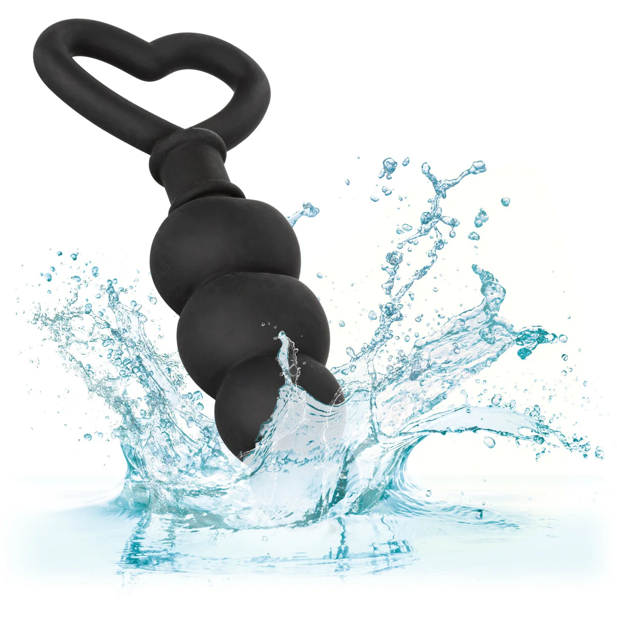 CalExotics Silicone Heart Butt Plug – Black
