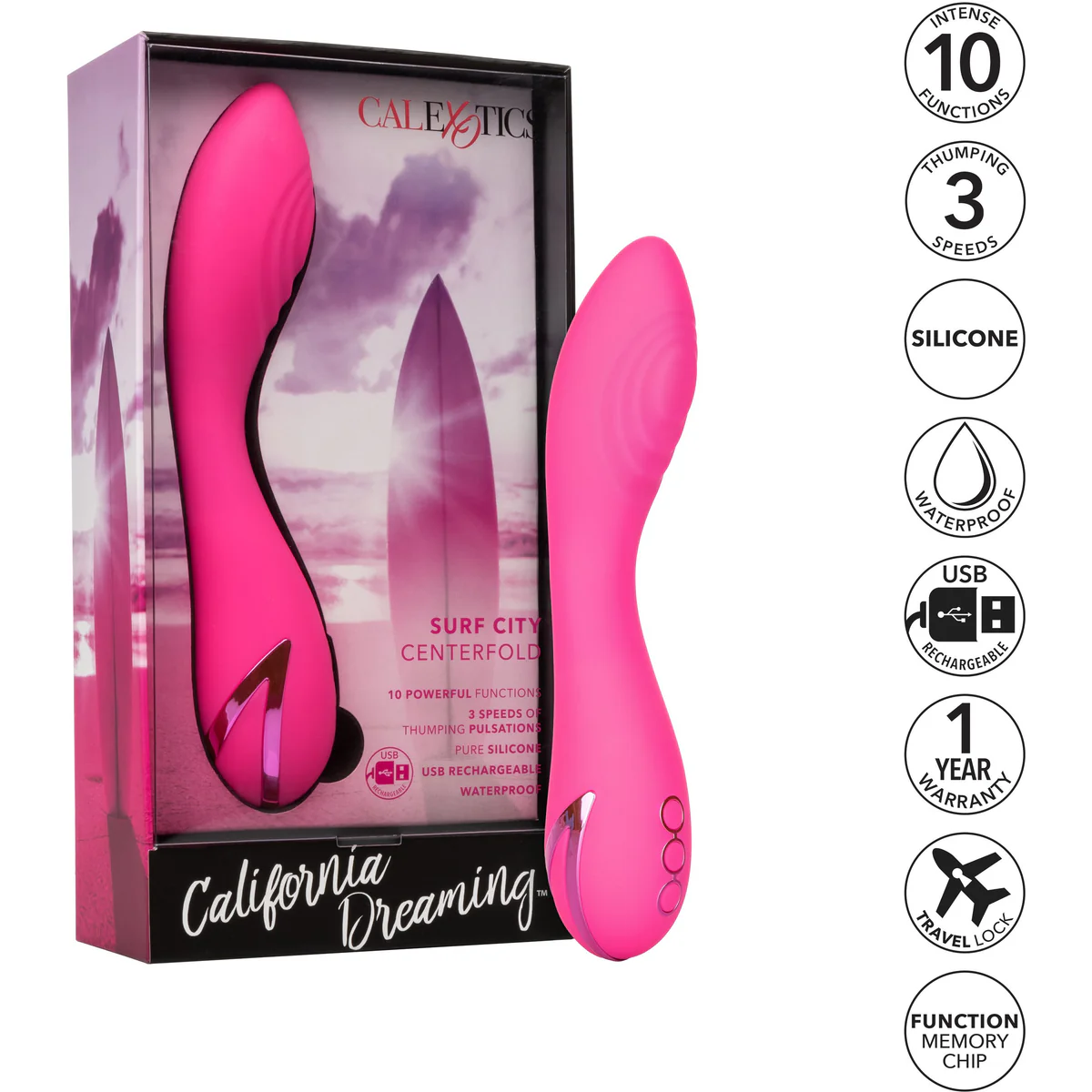 CalExotics California Dreaming – Surf City Centerfold – Vibrator - Pink