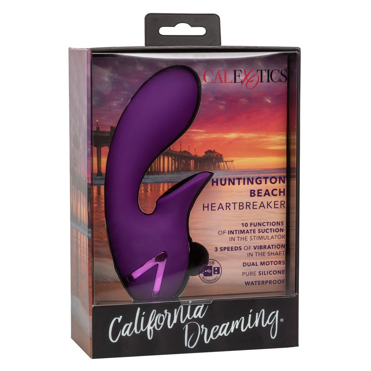 CalExotics® - California Dreaming Huntington Beach Heartbreaker Vibrator – Purple