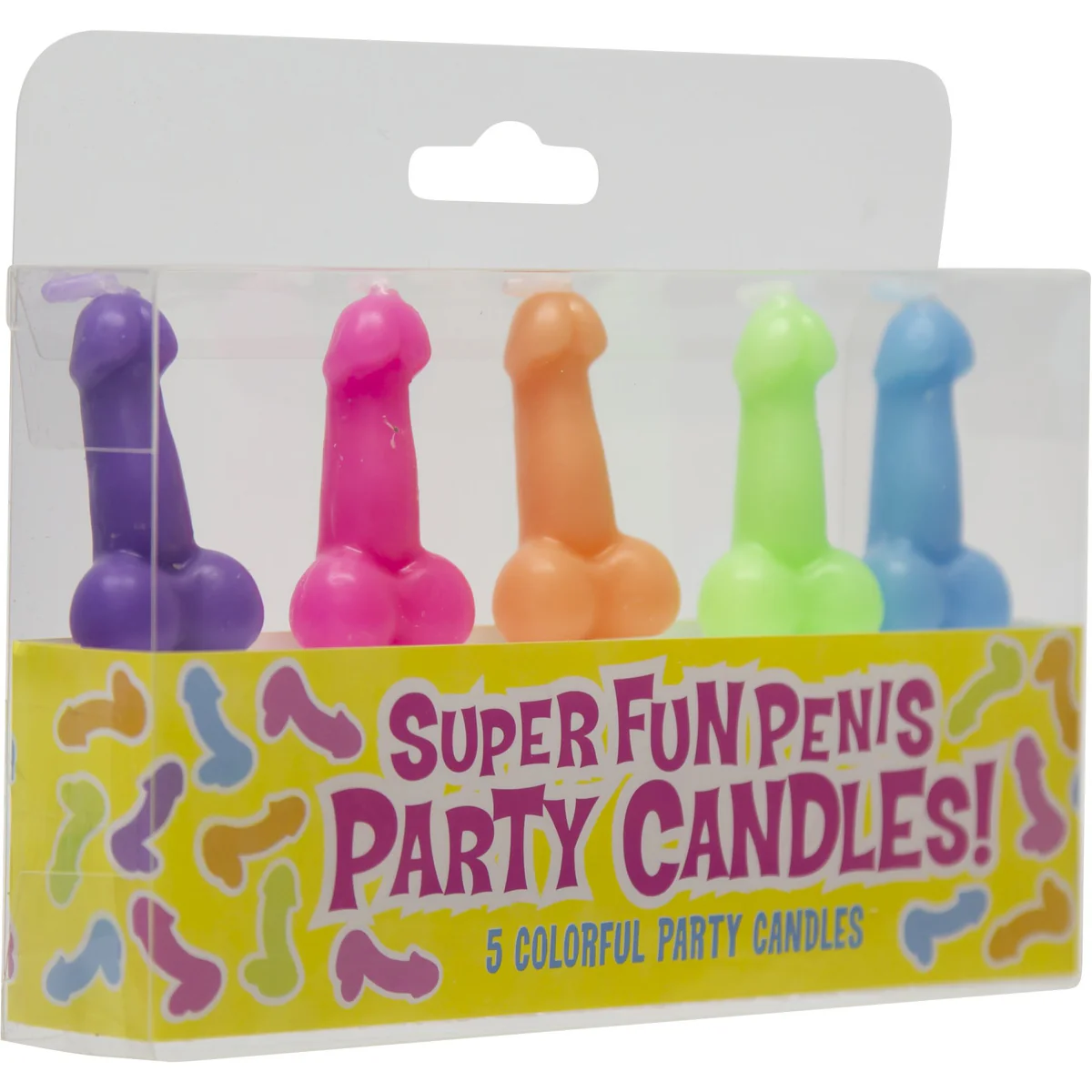 Candyprints Multicolour Penis Party Candles - 5 Pack