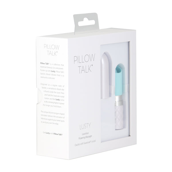 Pillow Talk® Lusty Luxurious Flickering Massager - Teal