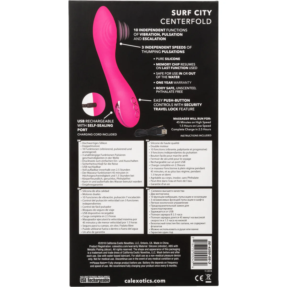 CalExotics California Dreaming – Surf City Centerfold – Vibrator - Pink