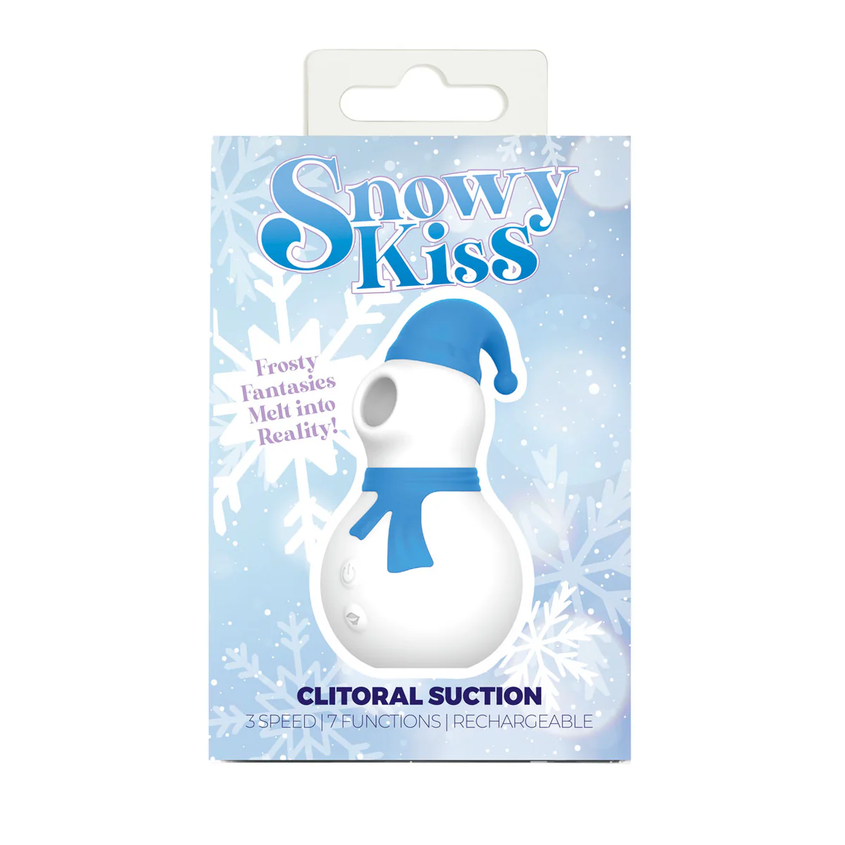 BMS Enterprises – Snowy Kiss – Clitoral Stimulator – Snowman (Blue & White)