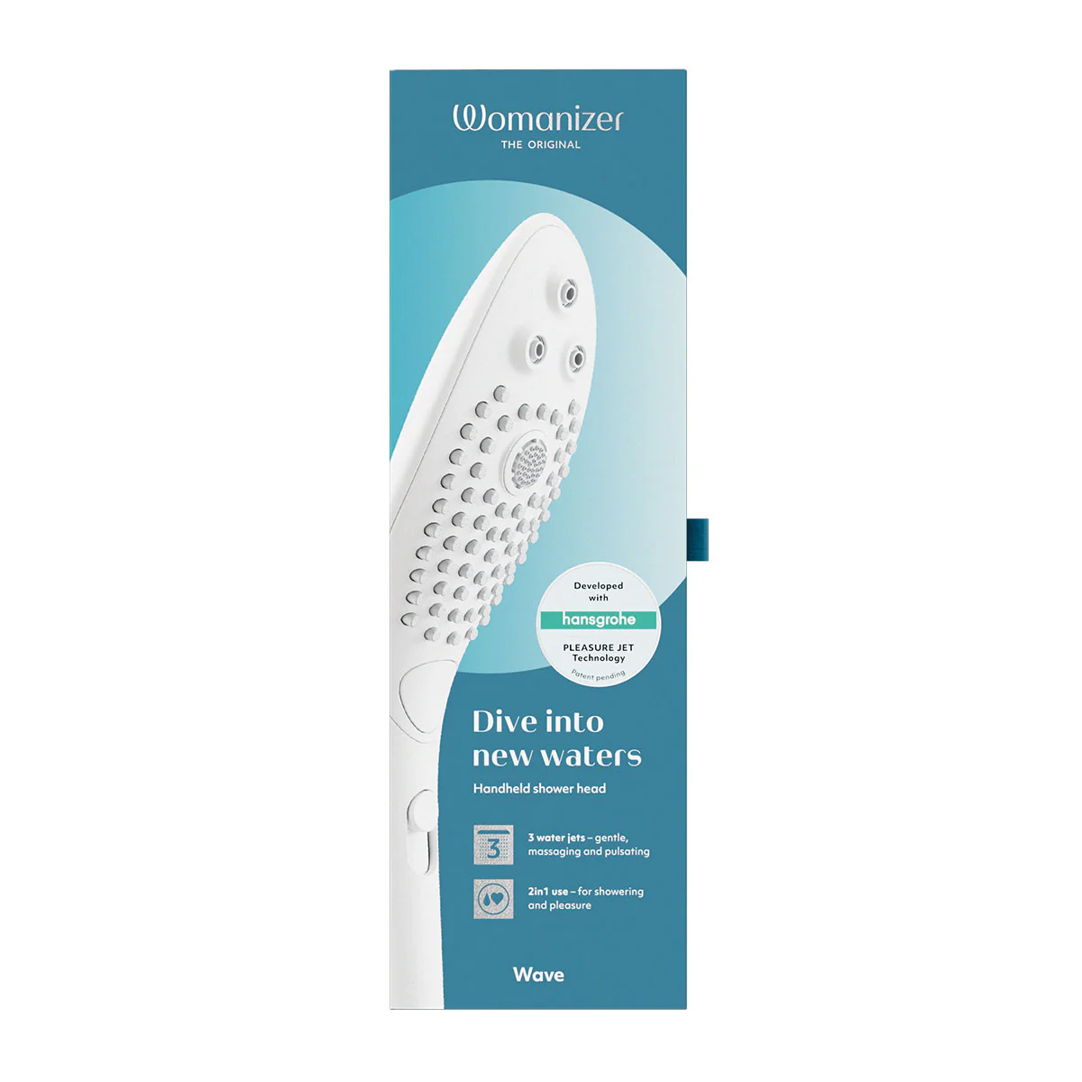 Womanizer® - Wave - Combined Shower Head & Water Massage Clitoral Stimulator - White