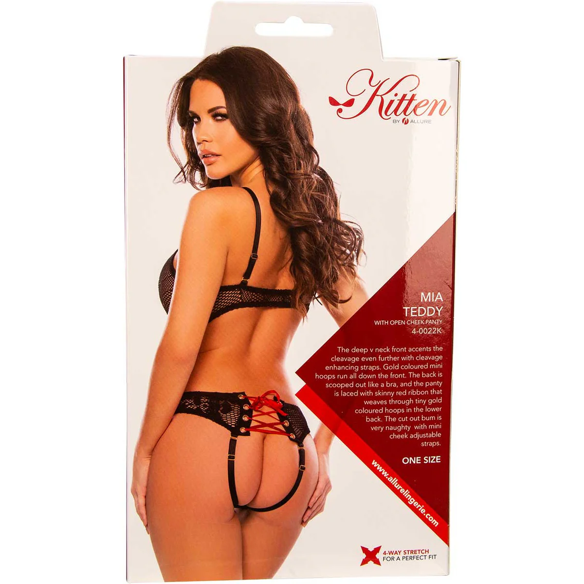 Allure Kitten - Mia Teddy - One Size Fits Most - Black