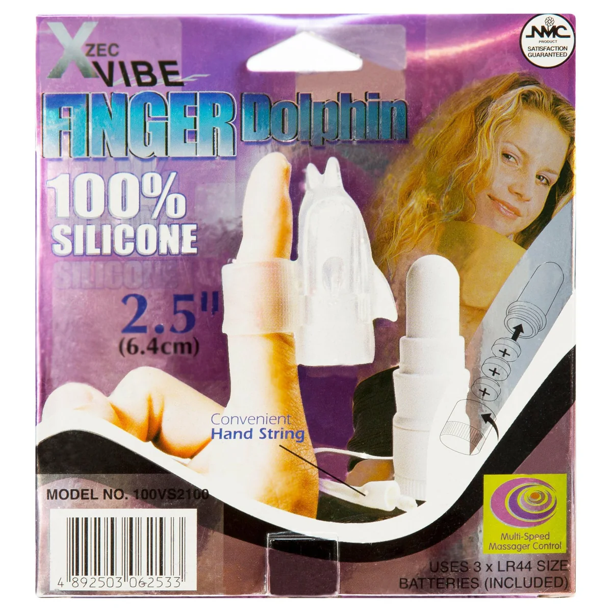 NMC Dolphin Finger Vibrator - Clear