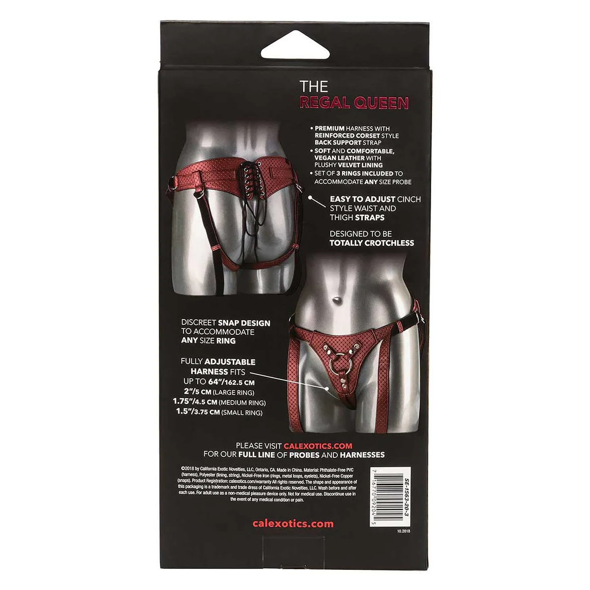 CalExotics Her Royal Harness - The Regal Queen - Red