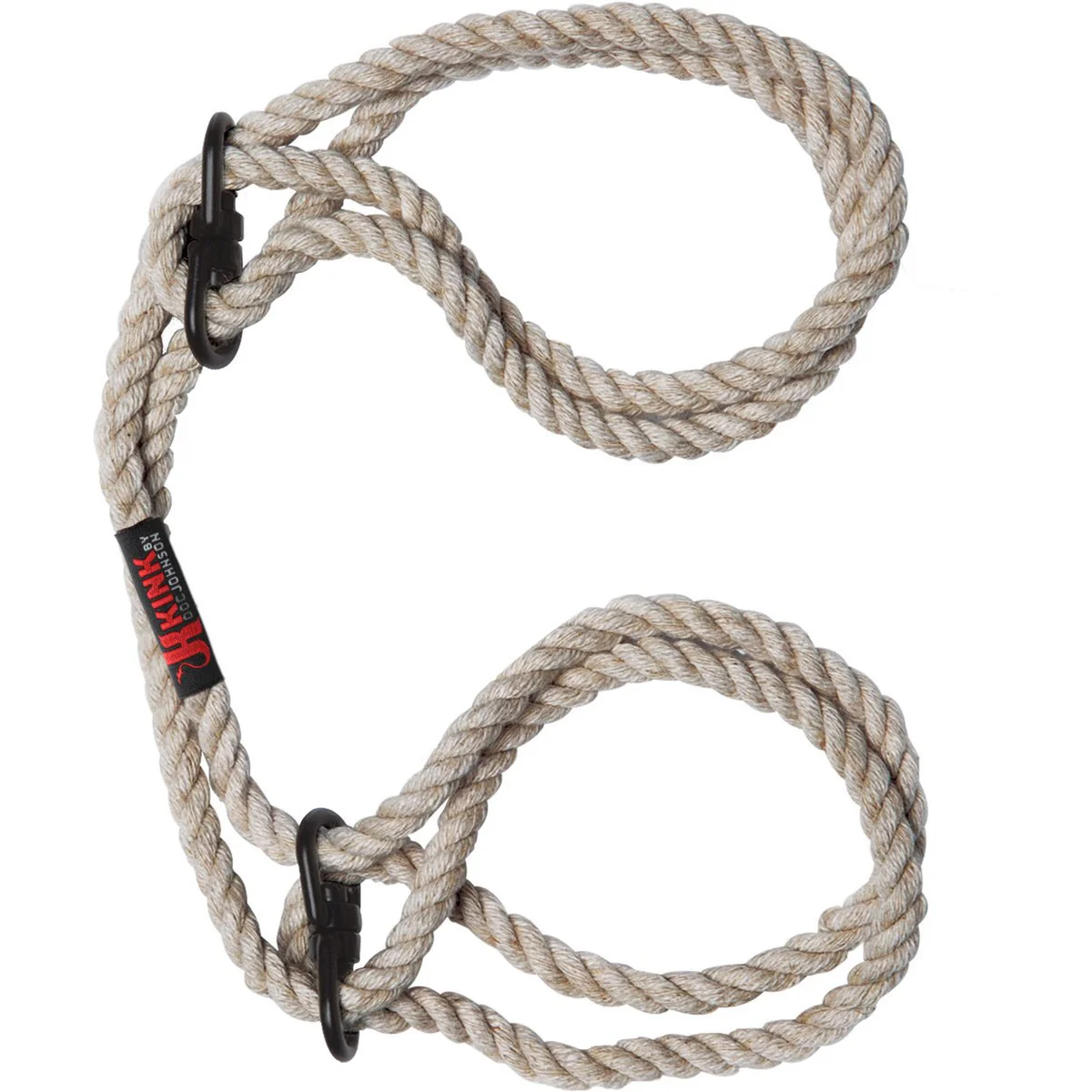 Doc Johnson Kink – Hemp Bondage Wrist or Ankle Rope Cuffs - Natural
