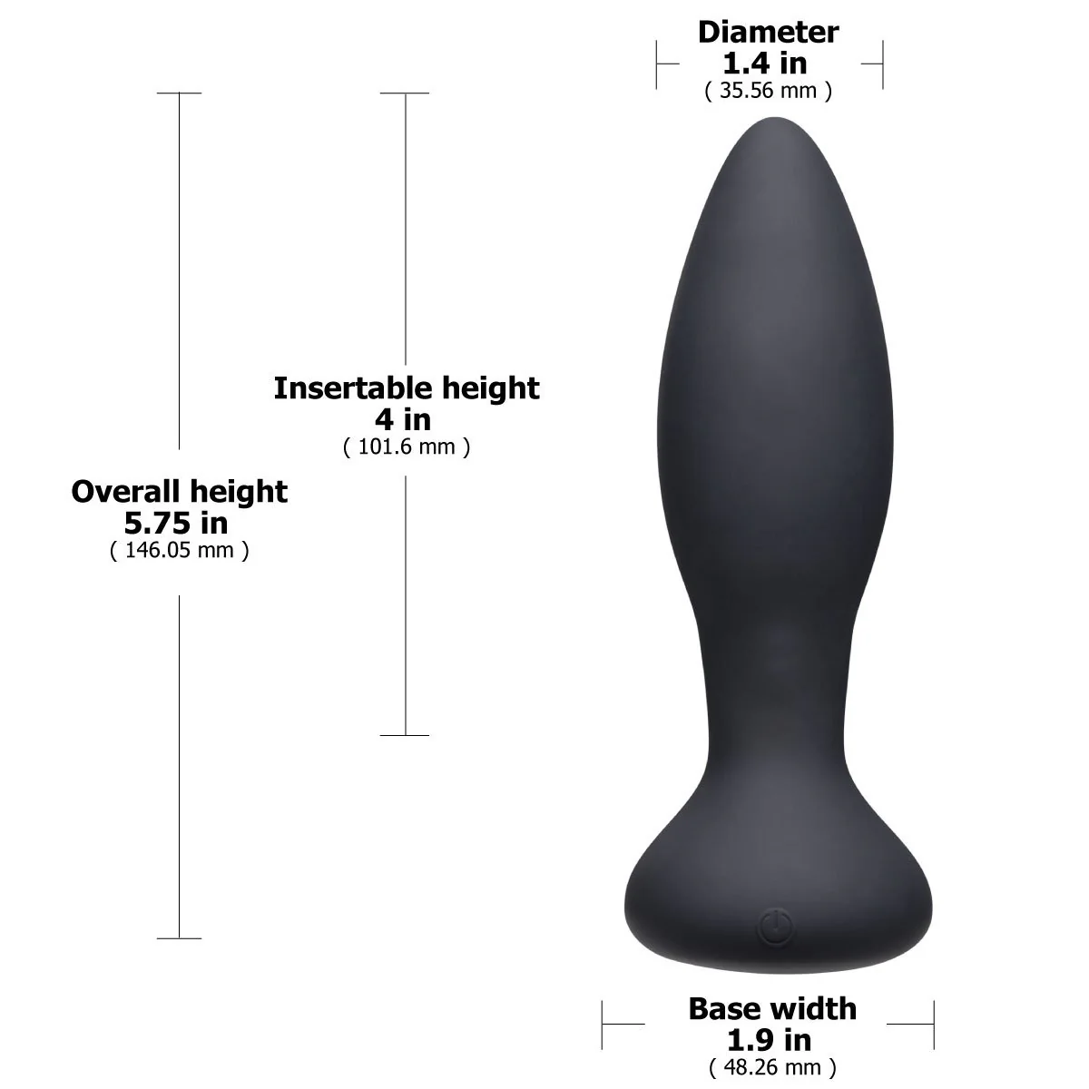 Doc Johnson A Play Experienced VIBE – Silicone Vibrating Butt Plug with Remote – Black