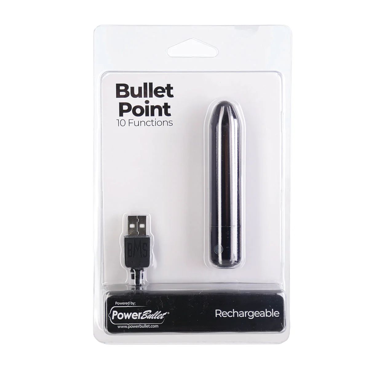 PowerBullet Bullet Point – Bullet Vibrator – USB Rechargeable – Black