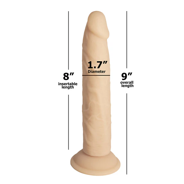 Naked Addiction – 9” Silicone Dual Density Bendable Dildo - Vanilla - 89025