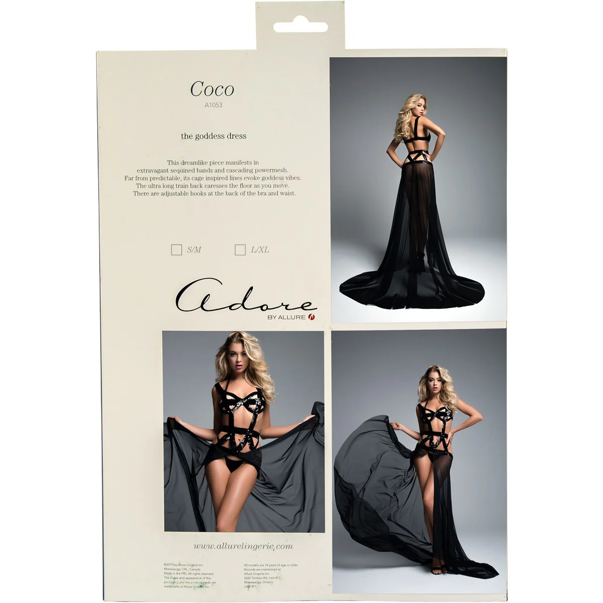 Allure Adore – Coco Goddess Dress – Black - L/XL