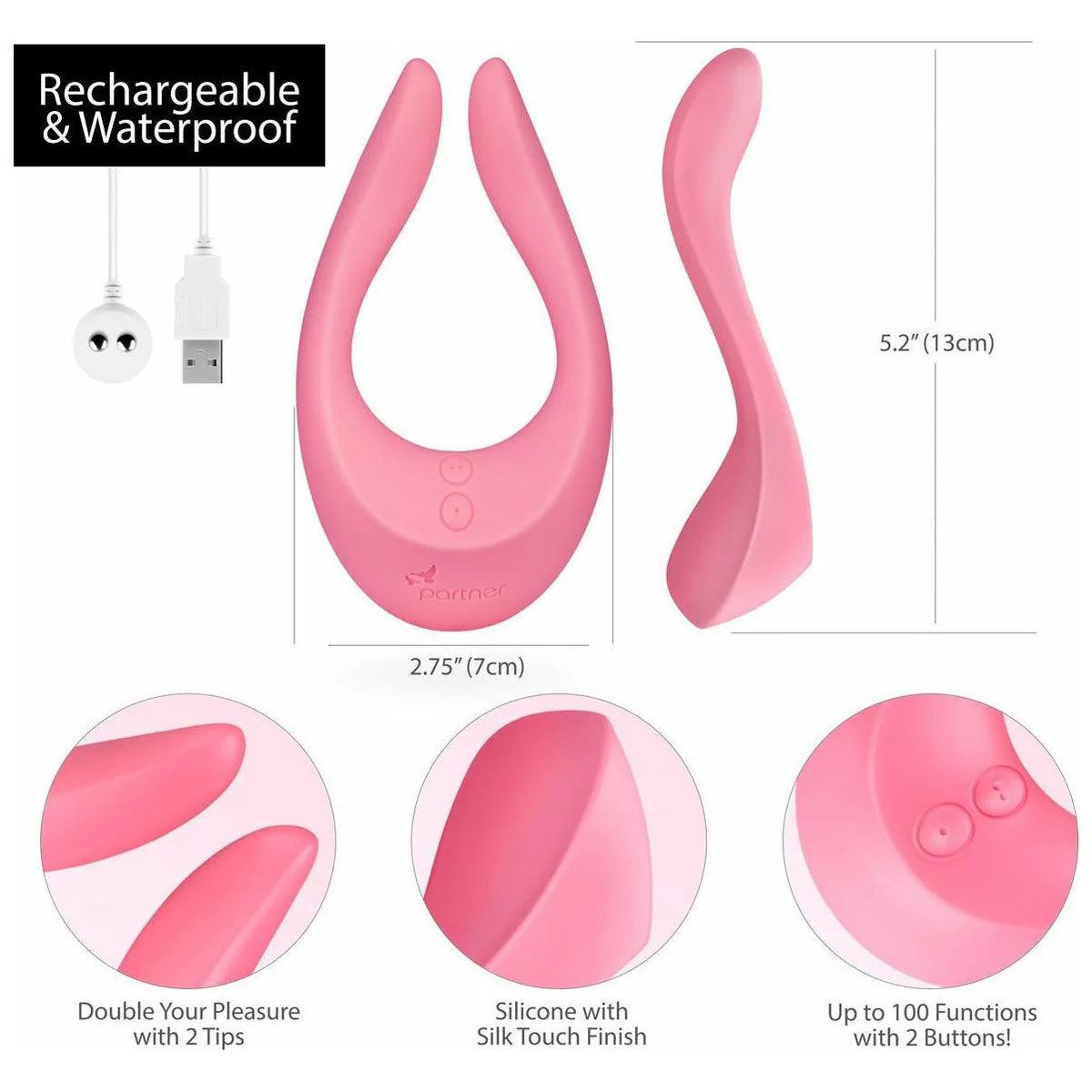 Satisfyer Endless Joy - Couples Multi Vibrator - Pink