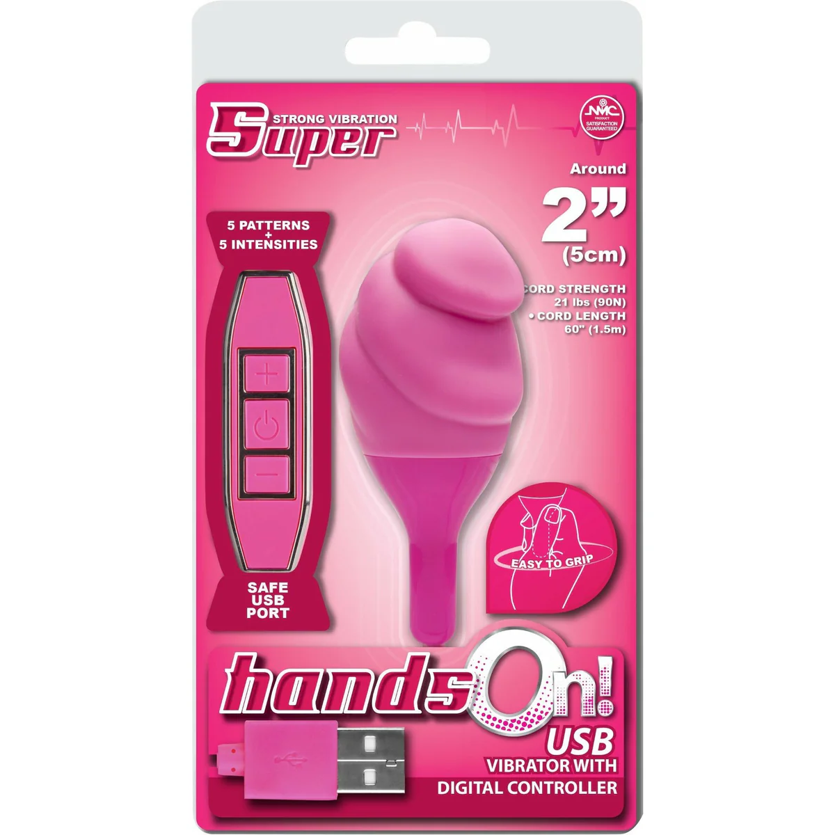 NMC Hands On - Textured Vibrator - Rechargeable - Pink
