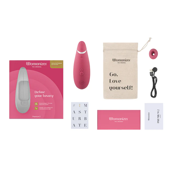 Womanizer Premium 2 – Clitoral Stimulator – Raspberry