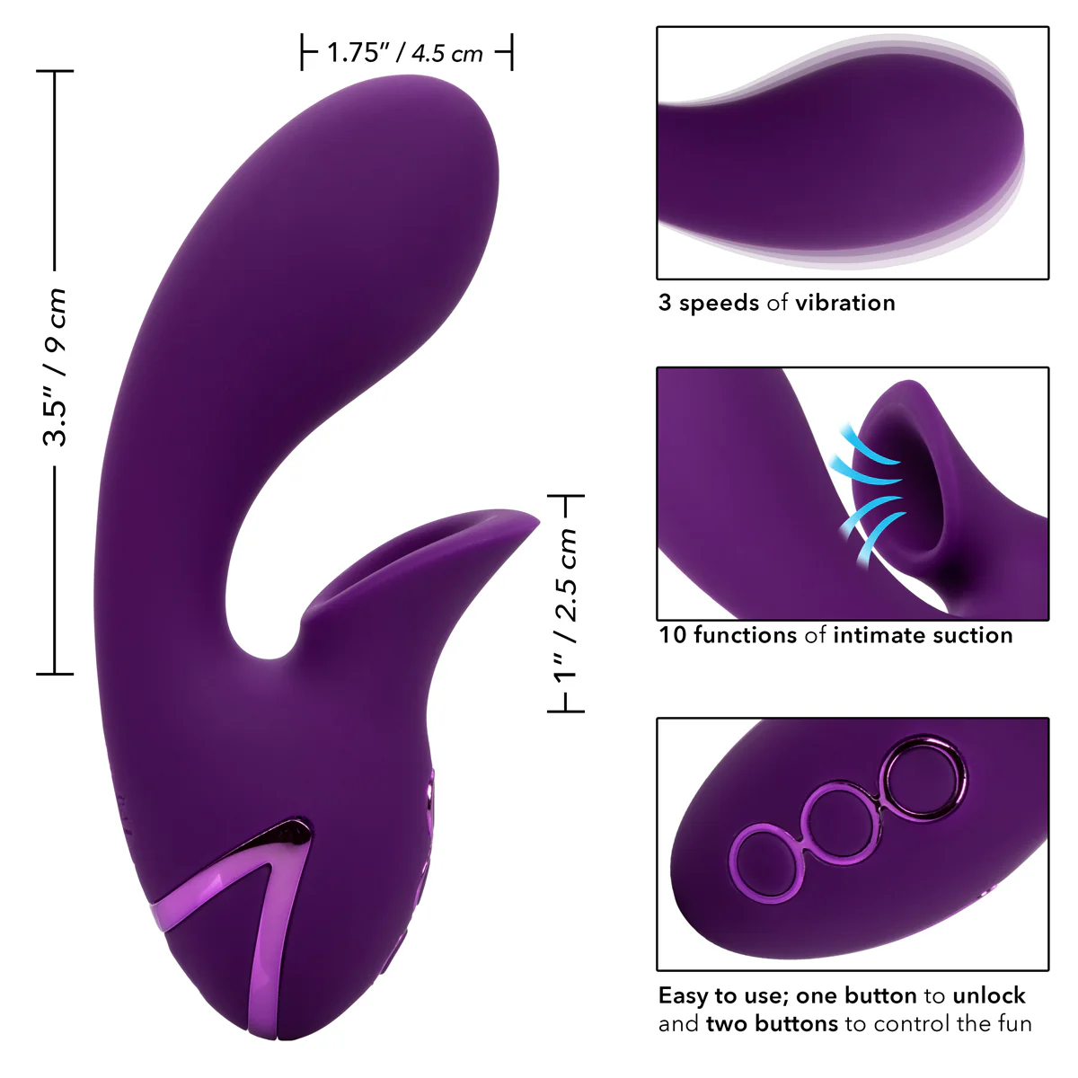 CalExotics® - California Dreaming Huntington Beach Heartbreaker Vibrator – Purple