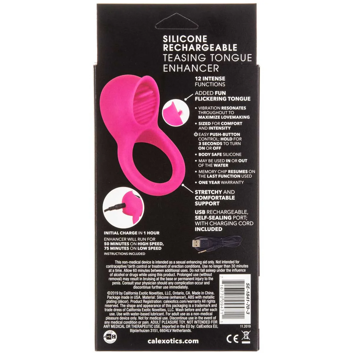 CalExotics Teasing Tongue Enhancer/Cock Ring – Pink