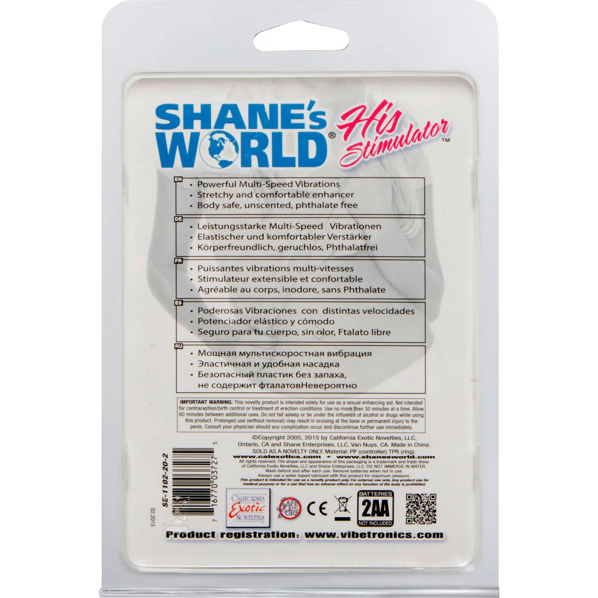 CalExotics Shanes World Stimulators - His Stimulator - Blue