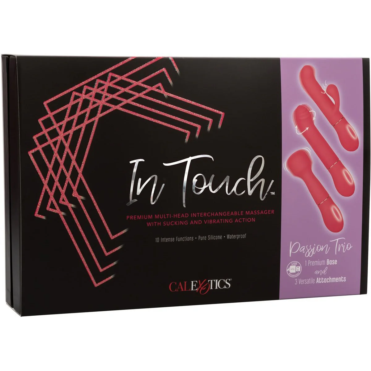 CalExotics In Touch Passion Trio Kit – Interchangeable Vibrator – Pink