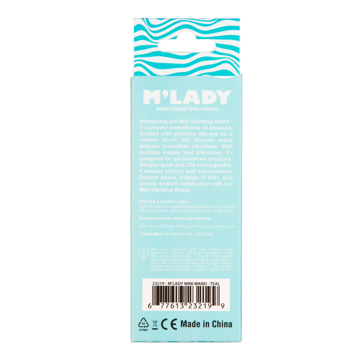 M’Lady – Mini Vibrating Wand – Teal