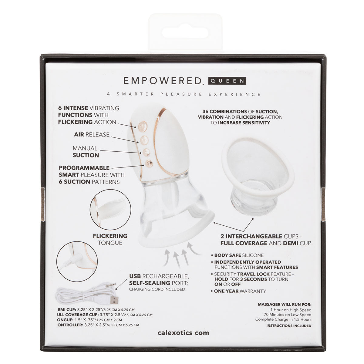 CalExotics Empowered Smart Pleasure Queen - White