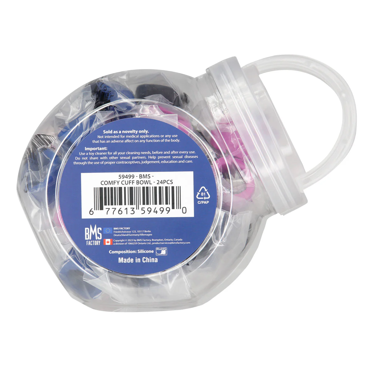 BMS Silicone Comfy Cuff Bowl – Assorted Colours – 24 pcs.