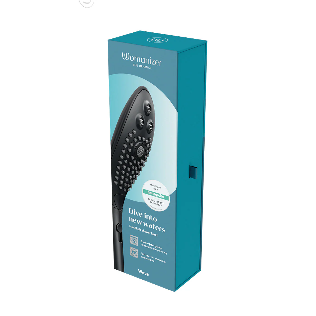 Womanizer® - Wave - Combined Shower Head & Water Massage Clitoral Stimulator - Black