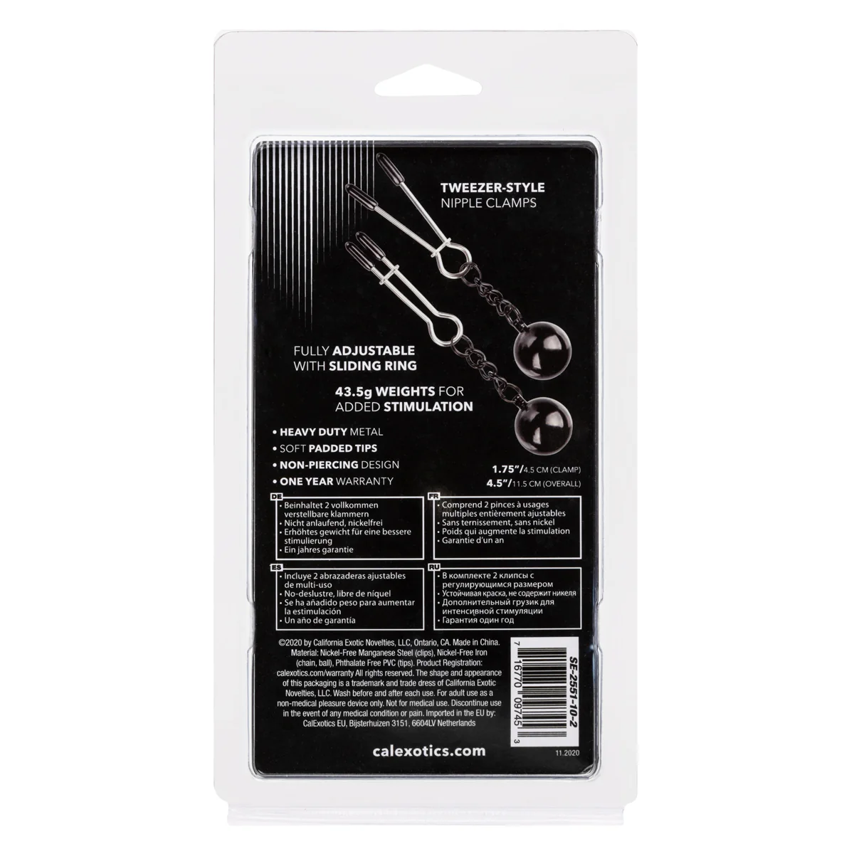 CalExotics Nipple Grips – Weighted Tweezer Nipple Clamps