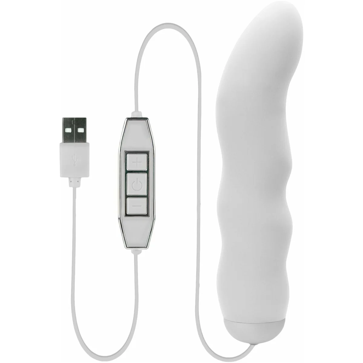 NMC Dynamic - Rippled Vibrator - Rechargeable - White