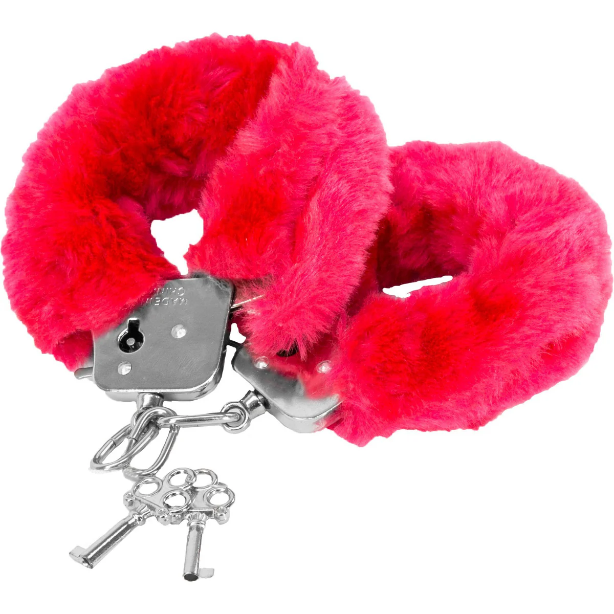Tender Cuffs Furry Handcuffs - Red
