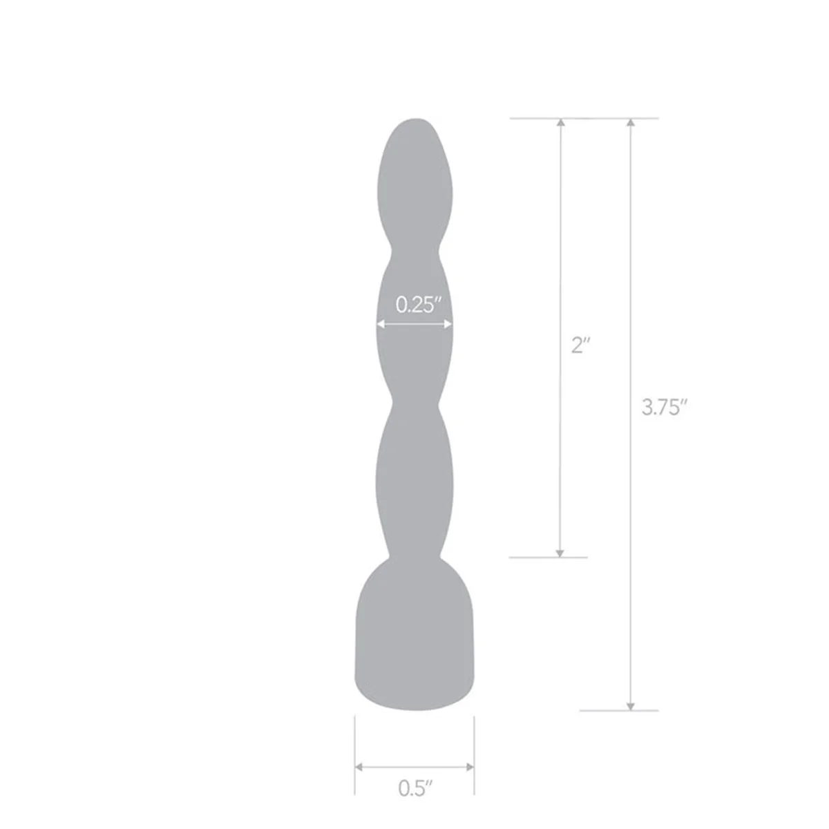 Blue Line 2“ Stainless Steel Bling Bling Wavy Penis Plug