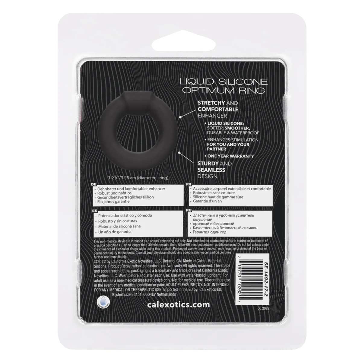 CalExotics® - Alpha Ring - Liquid Silicone Optimum Ring – Black
