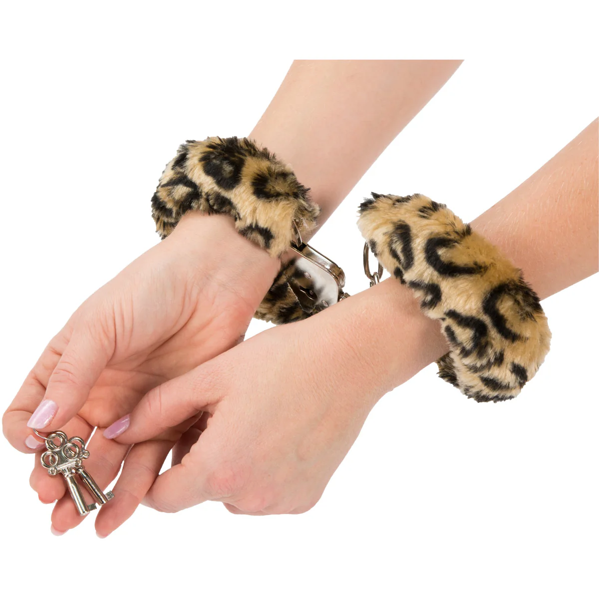 Tender Cuffs Furry Handcuffs - Leopard