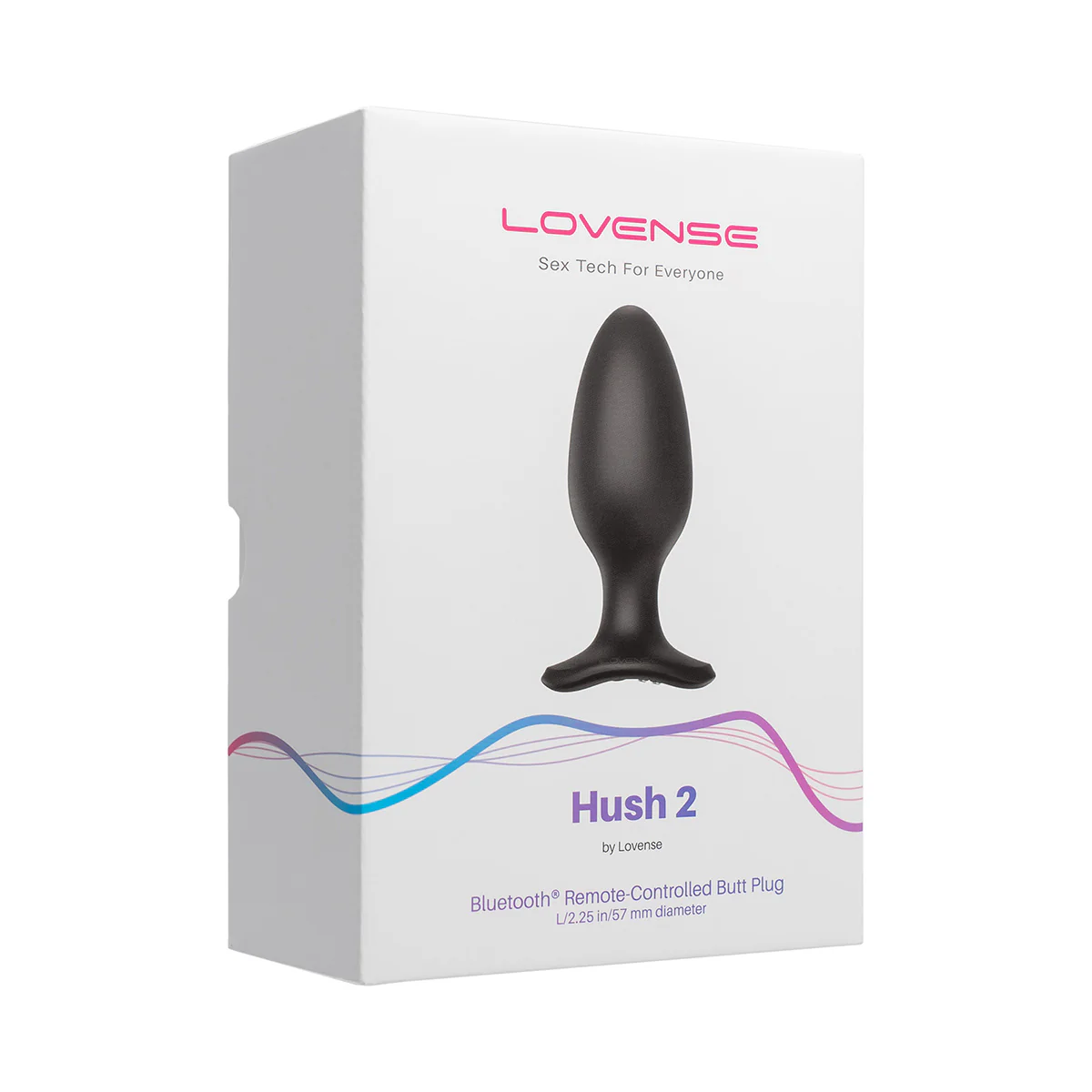 Lovense Hush 2 Vibrating Remote-Controlled Plug – 2.25” – Black
