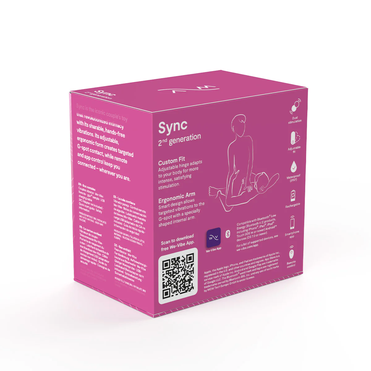 We-Vibe® - Sync Wearable Couples’ Vibrator 2nd  Generation - Rose