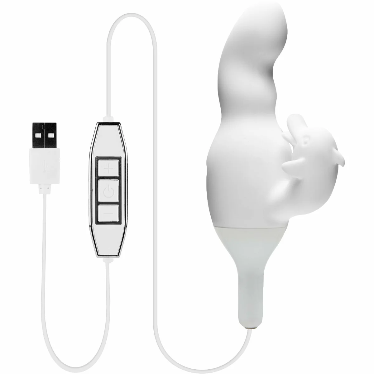 NMC Hands On - Dolphin Dual Vibrator - Rechargeable - White