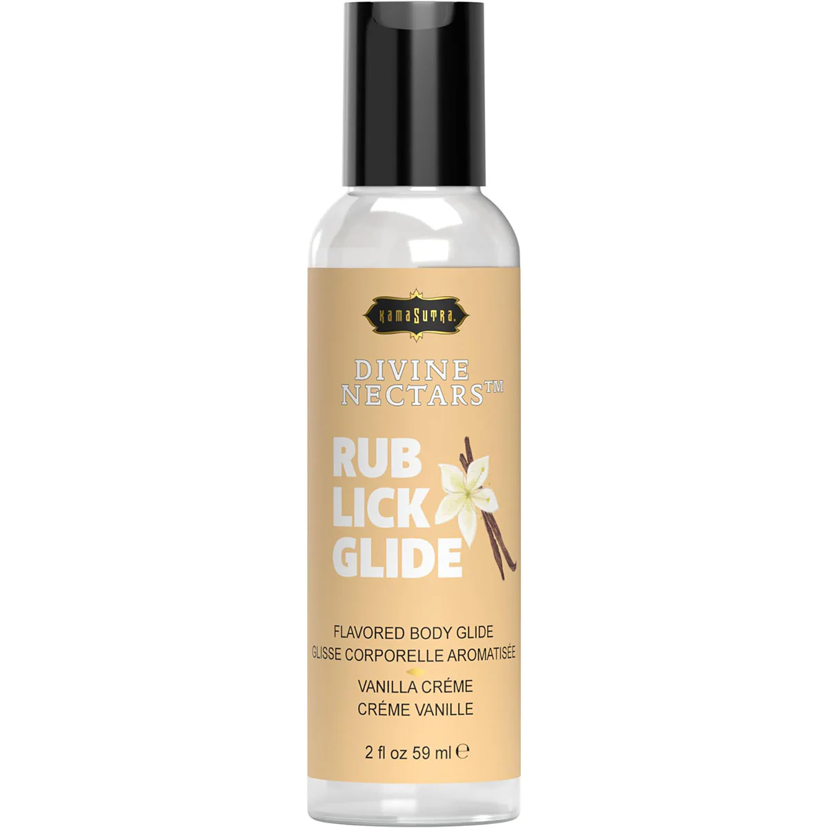Kama Sutra – Divine Nectar – Flavored Body Glide – Vanilla Creme – 2 oz/59 ml