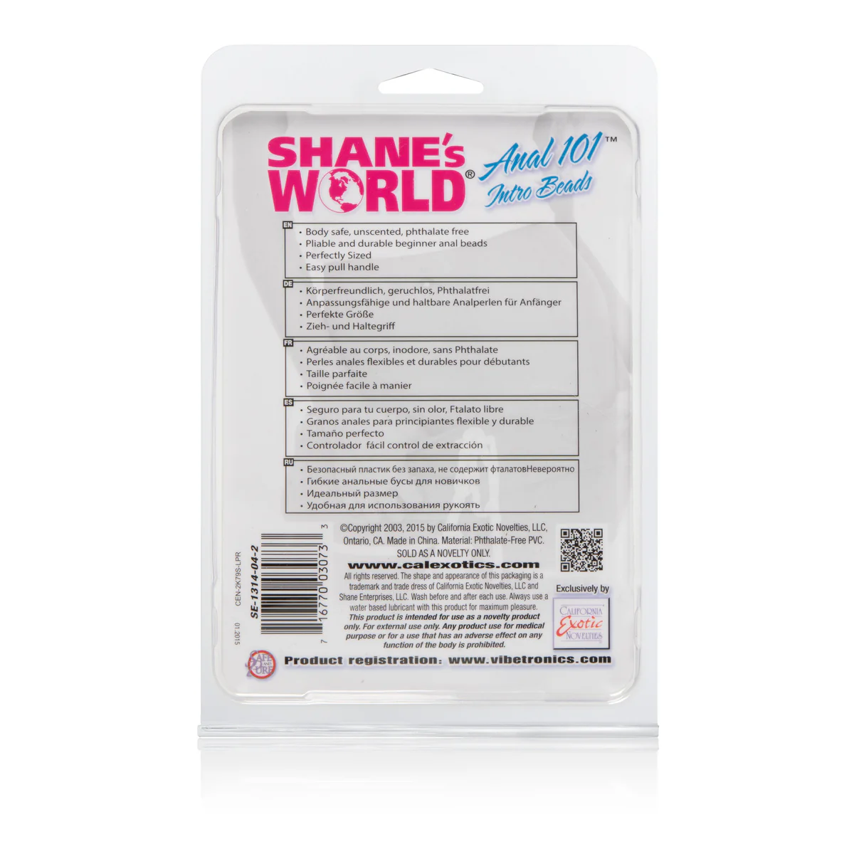 CalExotics Shanes World Anal Beads - Pink
