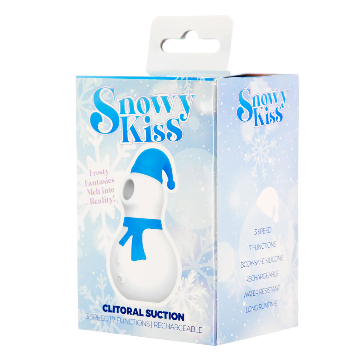 BMS Enterprises – Snowy Kiss – Clitoral Stimulator – Snowman (Blue & White)