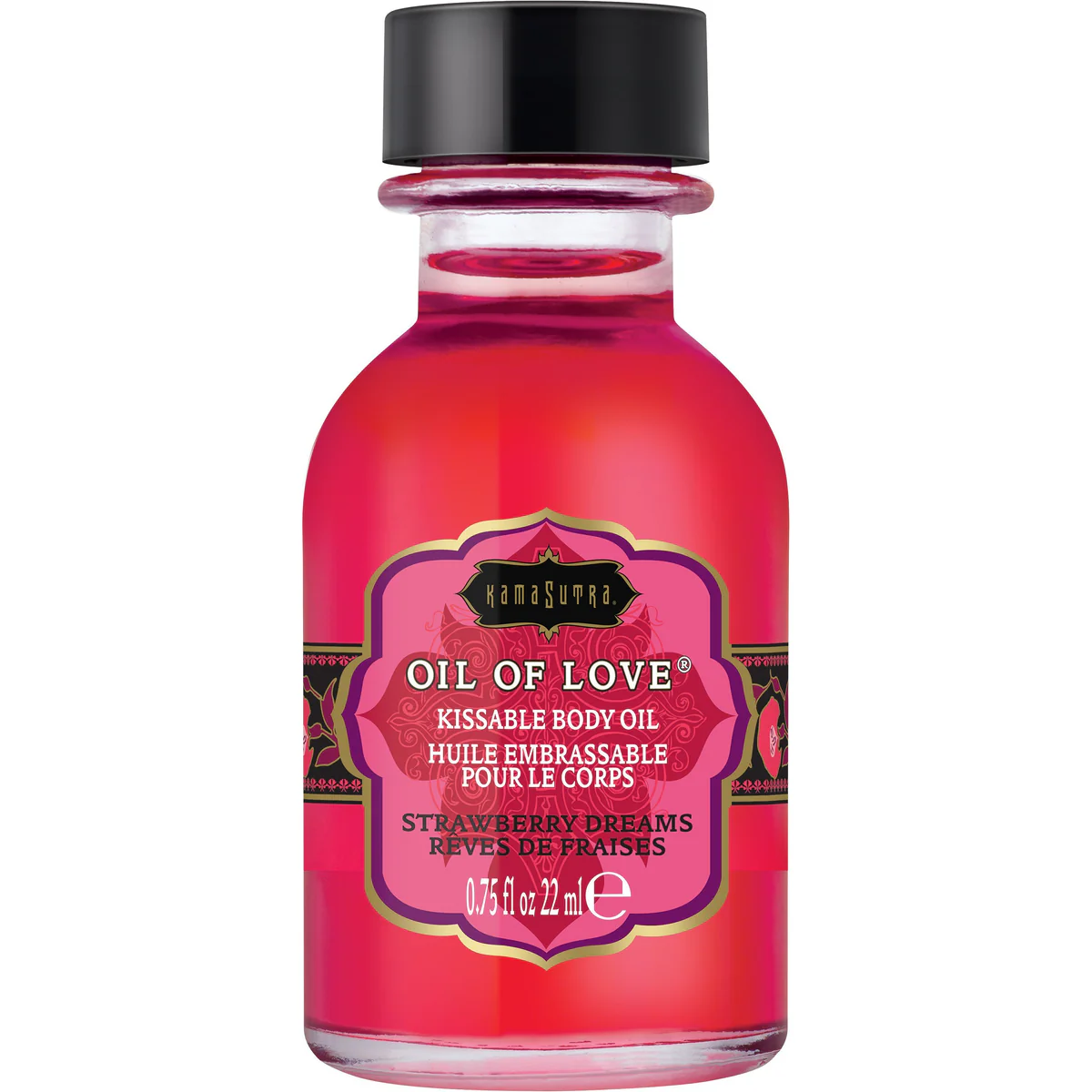 Kama Sutra Oil of Love - Kissable Body Oil - Strawberry Dreams -  22 ml / 0.75oz