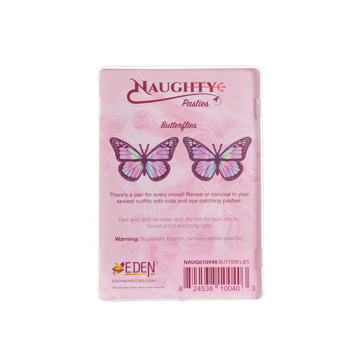 Naughty Glossy Holographic Butterfly Nipple Pasties