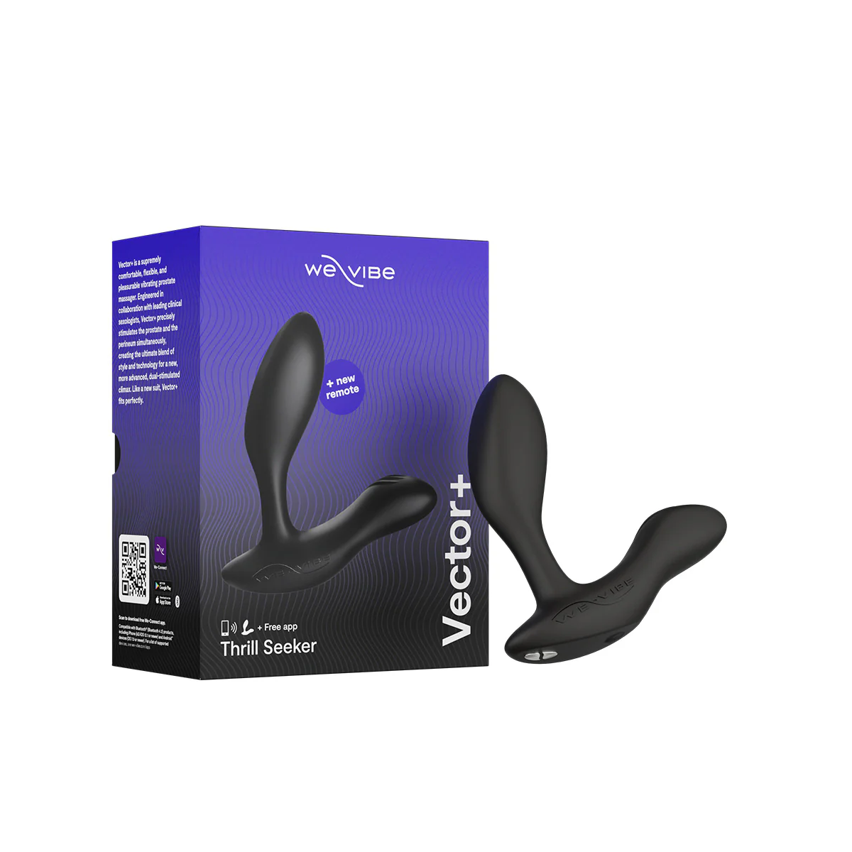 We-Vibe Vector+ - Vibrating Prostate Massager – Charcoal Black
