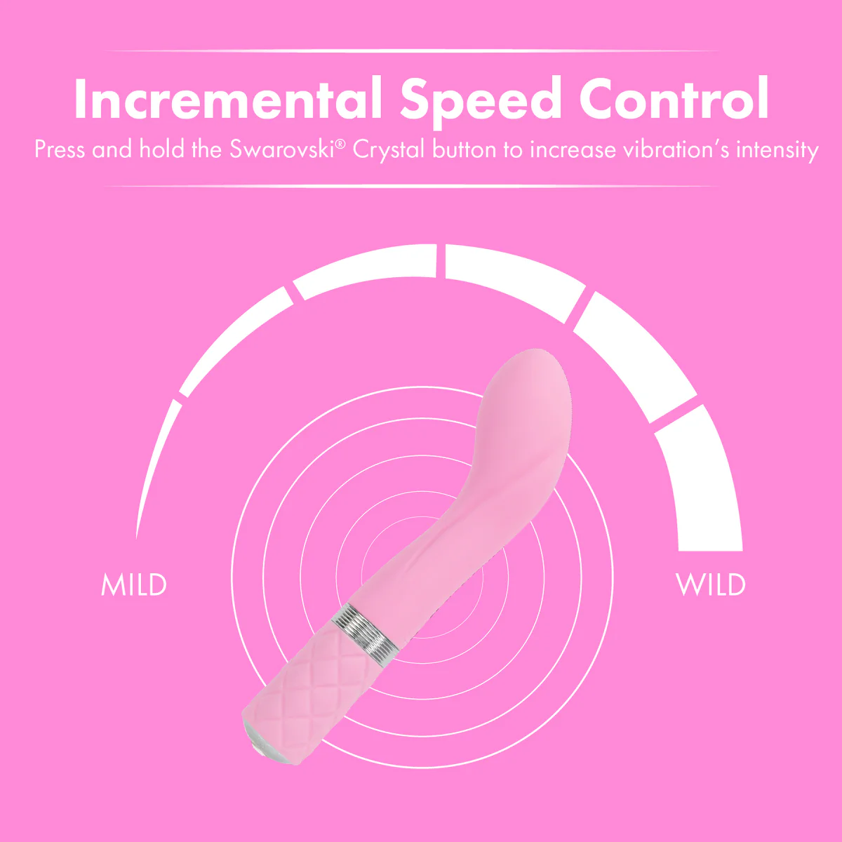 Pure Love®- G-Spot Vibrator With Swarovski® Crystal – Pink