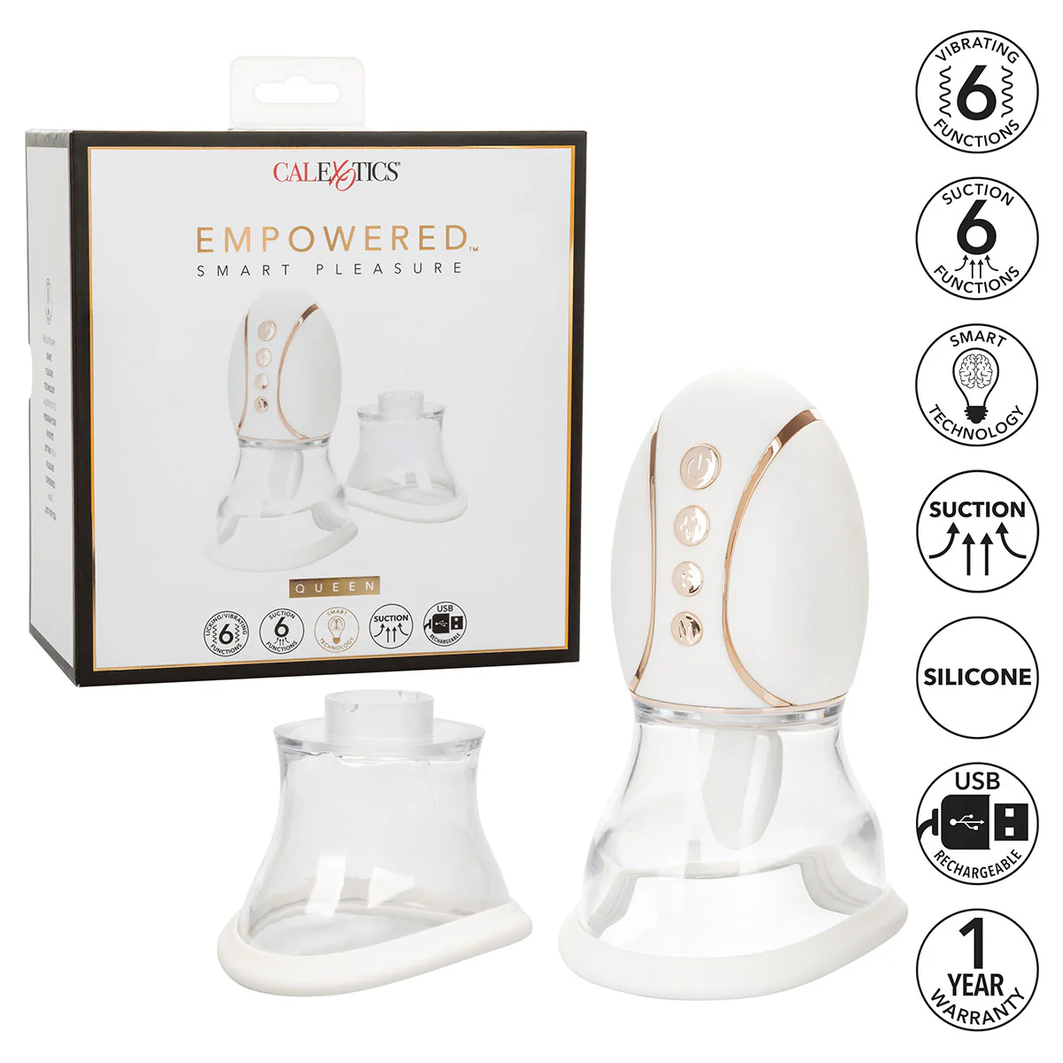 CalExotics Empowered Smart Pleasure Queen - White