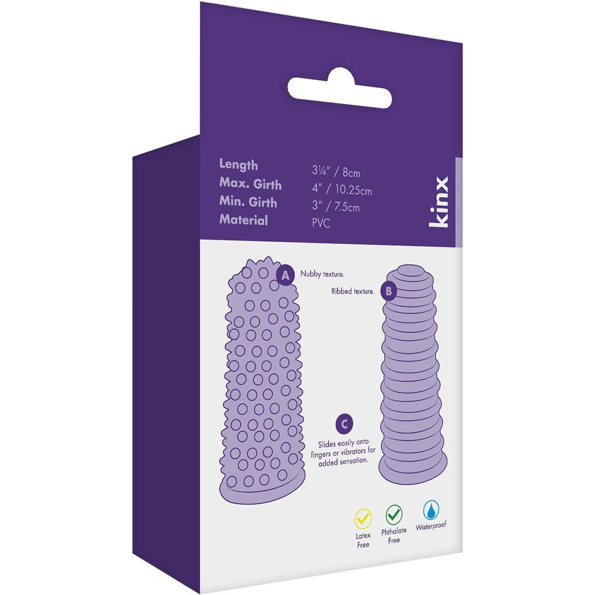 Kinx Lust Finger Sleeves - Pink and Purple